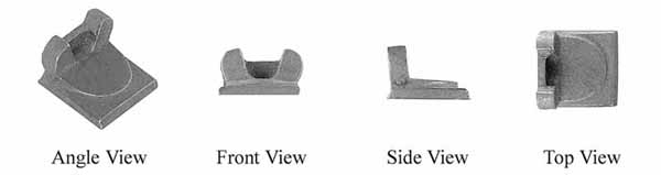 Rear sight,
Poor Boy style,
wax cast steel
